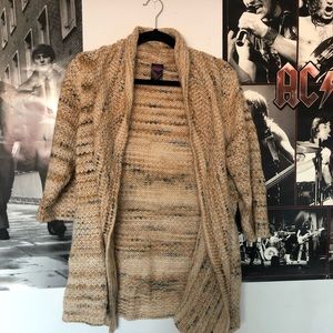 super cute chunky knit tan sweater